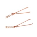 Rose Nipple Clamps Pinchers with Rhinestones