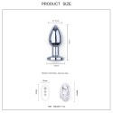 Vibrating Aluminum LED Buttplug Small