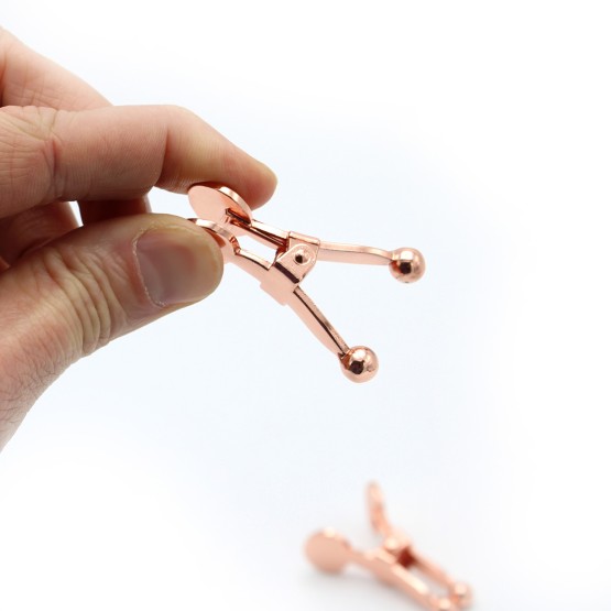 Ball Tip Nipple Clamps Rose Gold