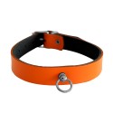 Leather Collar Mini O-Ring Orange