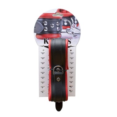 Leather Collar 5 cm - Red