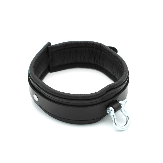 Leather Collar with Metal Shackle