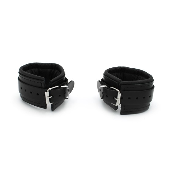 Leather Handcuffs with Metal Shackle