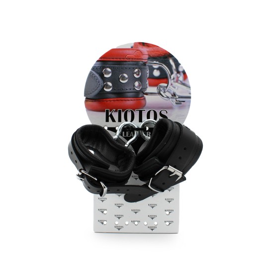 Leather Handcuffs with Metal Shackle