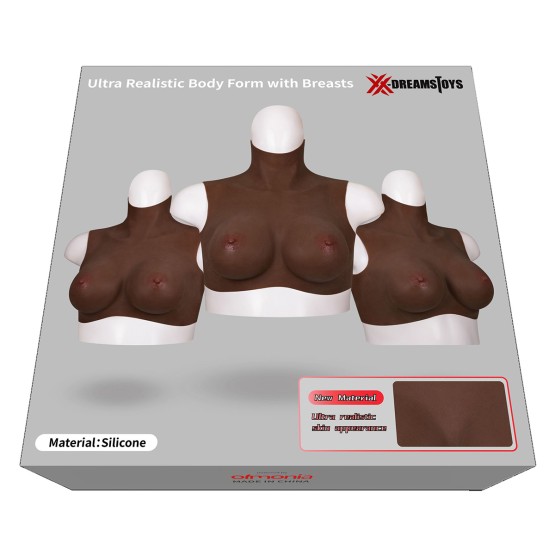XX-DreamsToys Ultra Realistic Breast Form Black Size M