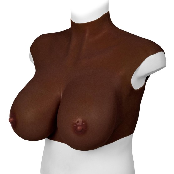 XX-DreamsToys Ultra Realistic Breast Form Black Size XL