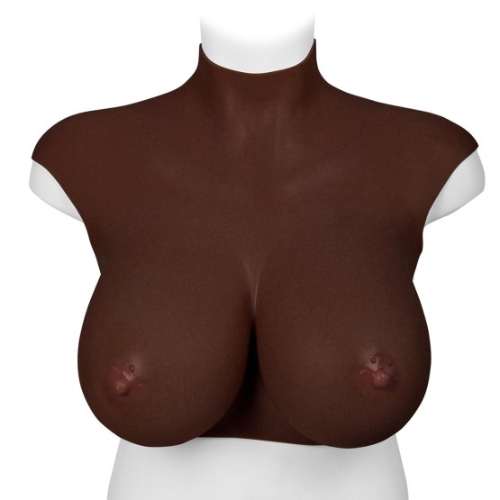 XX-DreamsToys Ultra Realistic Breast Form Black Size XL