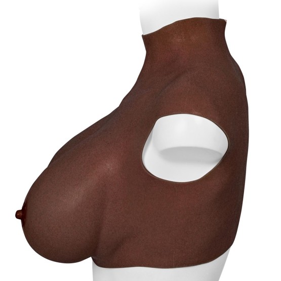 XX-DreamsToys Ultra Realistic Breast Form Black Size XL