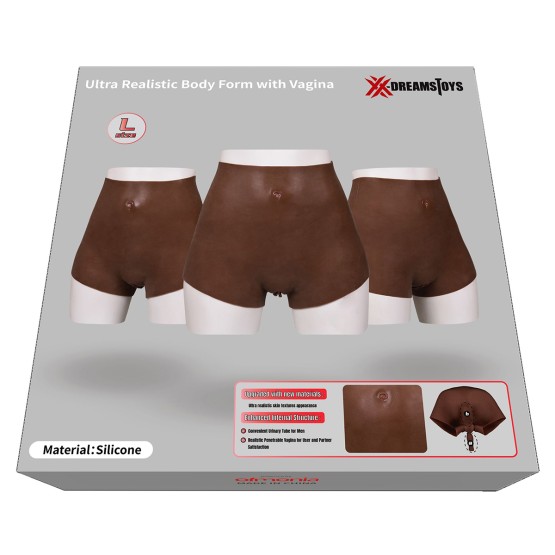 XX-DreamsToys Ultra Realistic Vagina Form Black Size L