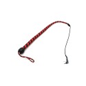 Leather Whip Black & Red 60 cm