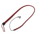 Leather Whip Black & Red 140 cm
