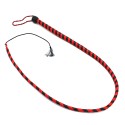 Leather Whip Black & Red 140 cm