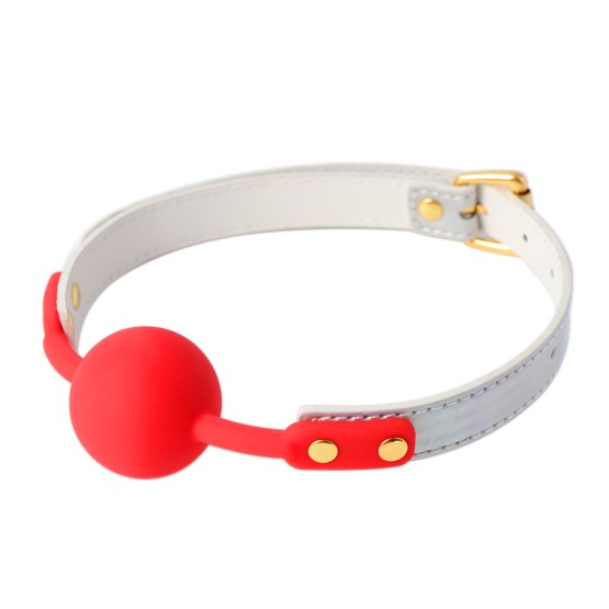 Red Mouthg Gag White Neon Shine