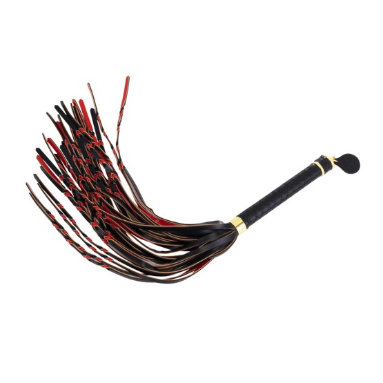 Sevanda Red & Black Braided Tail Flogger