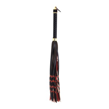 Sevanda Red & Black Braided Tail Flogger