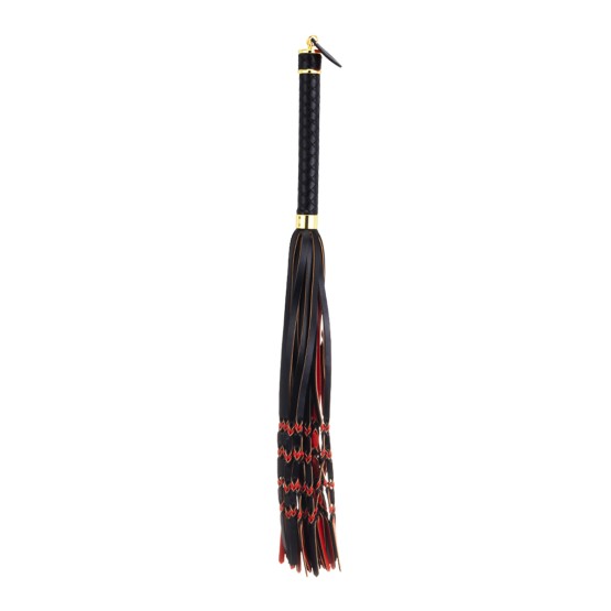 Sevanda Red & Black Braided Tail Flogger