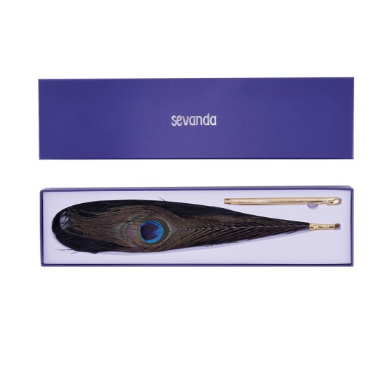 Sevanda Natural Peacock Flirting Feather Tickler