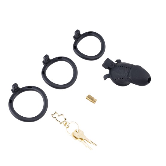 Sevanda Black Slave Chastity Cage Long