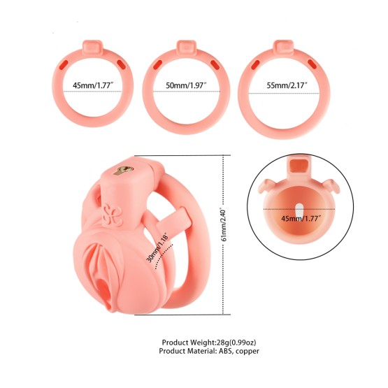 Sevanda Pink Pride Chastity Cage Short