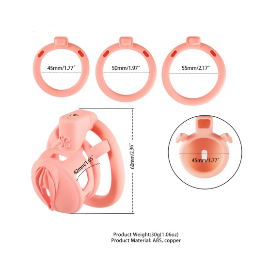Sevanda Pink Pride Chastity Cage Long