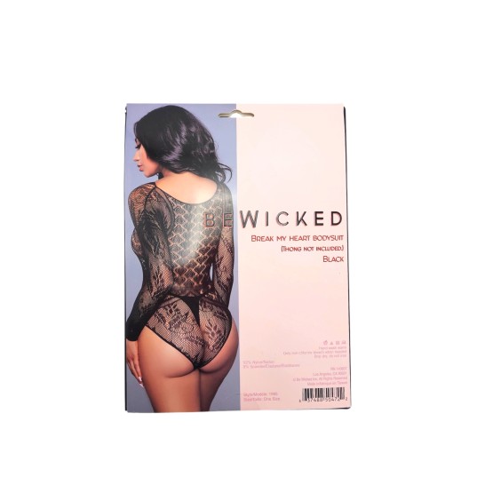 Break My Heart Bodysuit - BLK / OS