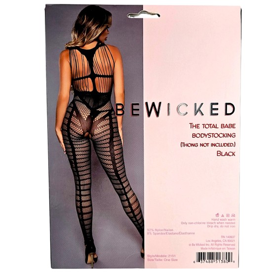 The Total Babe Bodystocking - BLK / OS
