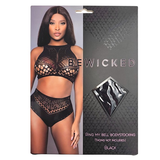 Ring My Bell Bodystocking - BLK / OS