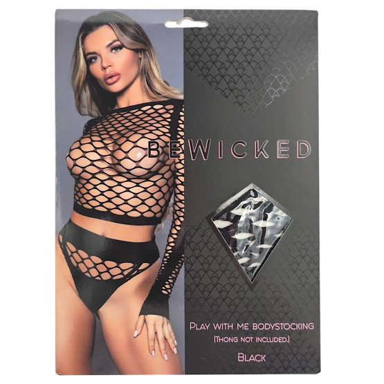 Play With Me Bodystocking - BLK / OS