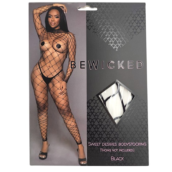 Sweet Desires Bodystocking - BLK / OS