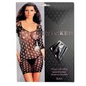 Polka Dot Mesh Bodystocking - BLK / OS