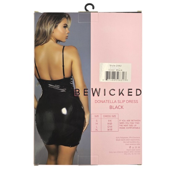 Donatella Slip Dress - BLK / L