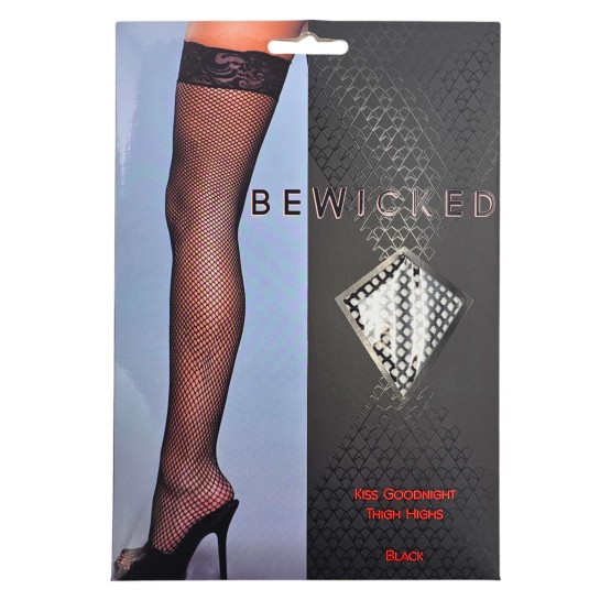 Kiss Goodnight Thigh Highs - BLK / OS