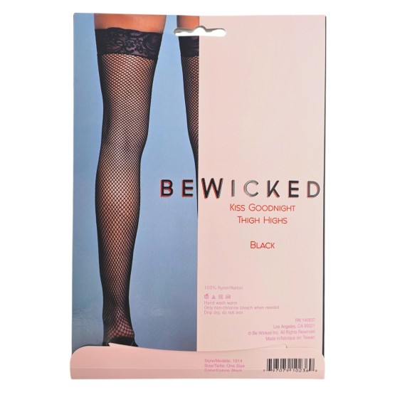 Kiss Goodnight Thigh Highs - BLK / OS