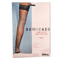 Amber Lace Top Fishnet Thigh Highs - BLK / OS