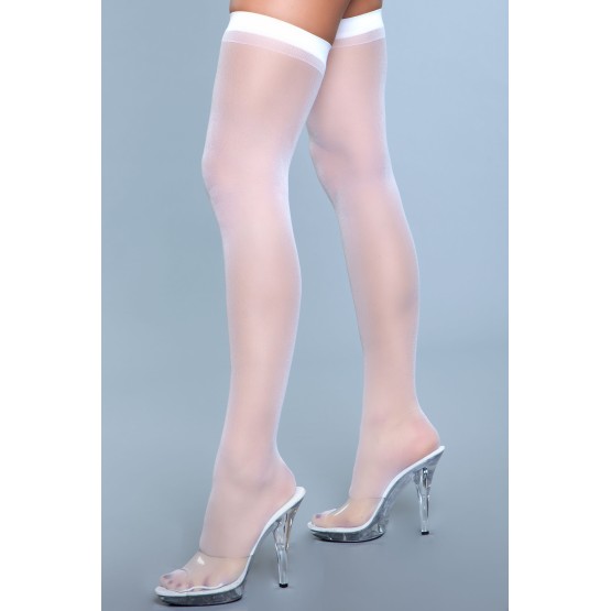 Best Behavior Thigh Highs - WH / OS