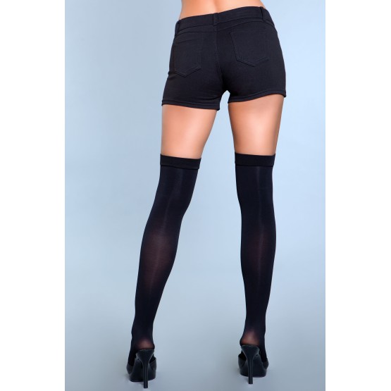 Illusion Clip Garter Thigh Highs - BLK / OS