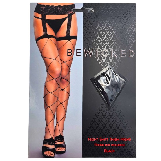 Night Shift Thigh Highs - BLK / OS