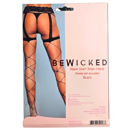 Night Shift Thigh Highs - BLK / OS