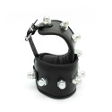 Leather Padded Handcuffs Spikey Nuts