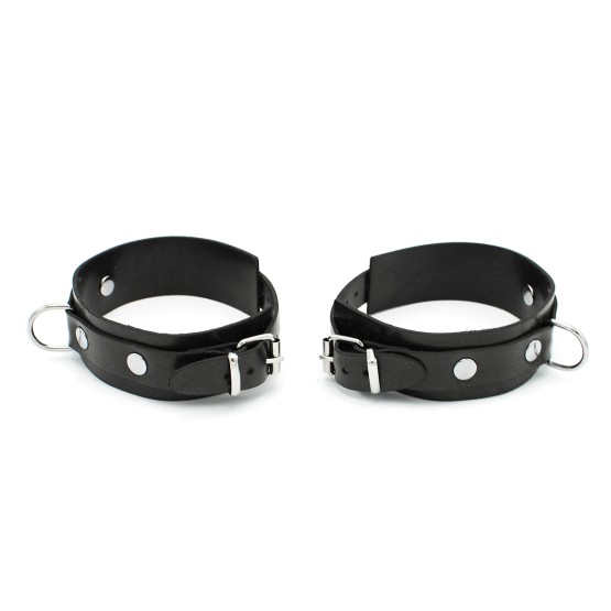 Rubber Anklecuffs Black