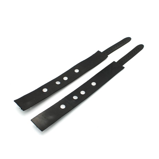 Rubber Anklecuffs Black