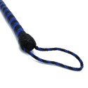 Leather Whip Black & Blue 90 cm