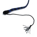 Leather Whip Black & Blue 140 cm