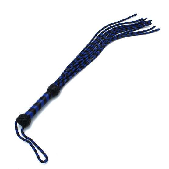 Leather Whip Nine Tails Black & Blue