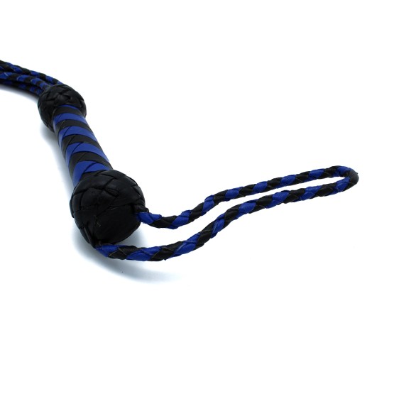 Leather Whip Nine Tails Black & Blue
