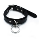 Black Leather Collar big O-Ring