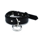Black Leather Collar big O-Ring