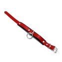 Black & Red Leather Collar big O-Ring
