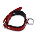 Black & Red Leather Collar big O-Ring