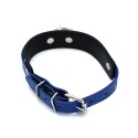Black & Blue Leather Collar big O-Ring